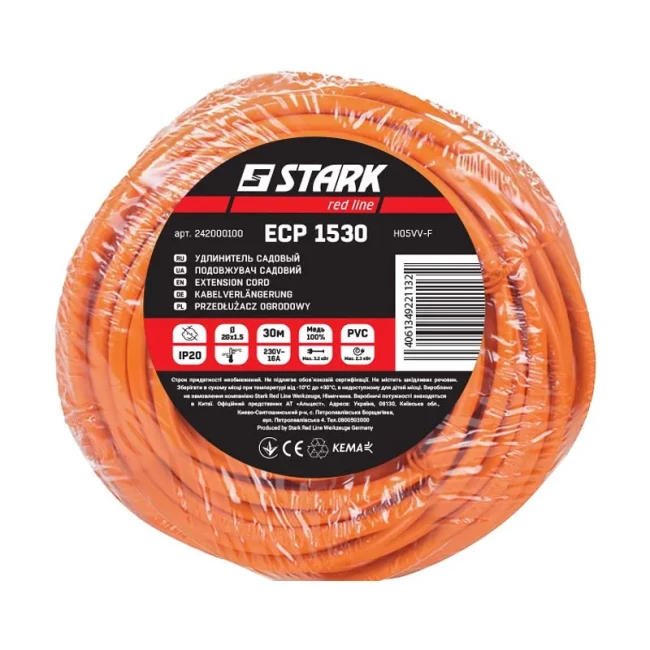 Сетевой удлинитель Stark ECP 1530 30м оранжевый (242000100)