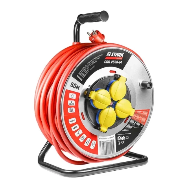 Удлинитель на катушке Stark CRR 2550-M 4 розетки 50 м (242000003) Удлинитель на катушке Stark CRR 2550-M 4 розетки 50 м (242000003)