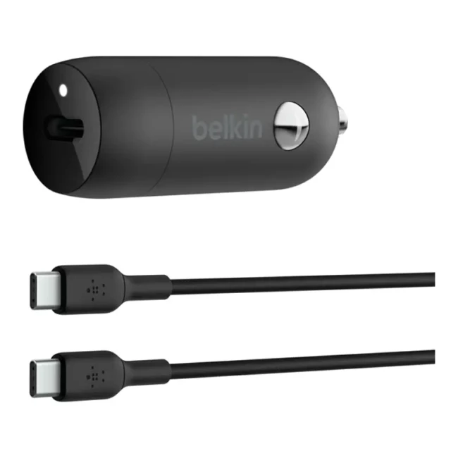 Зарядний пристрій Belkin 30Вт USB-C PD PPS кабель USB-C до USB-C 1м чорний (CCA004BT1MBK-B6)