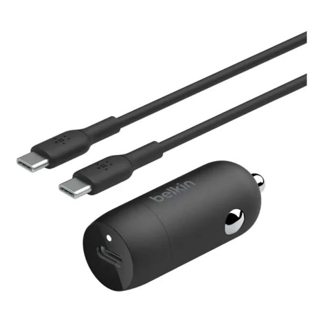 Зарядний пристрій Belkin 30Вт USB-C PD PPS кабель USB-C до USB-C 1м чорний (CCA004BT1MBK-B6)