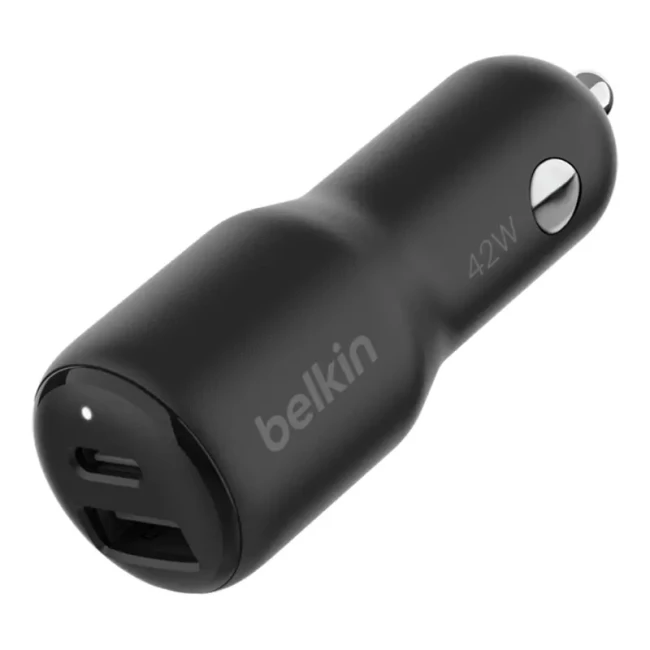 Зарядний пристрій автомобільний Belkin 42Вт USB-A/USB-C PD PPS чорний (CCB005BTBK)