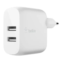 Зарядний пристрій Belkin Home Charger 24W Dual USB 2.4A Lightning 1м White (WCD001VF1MWH)
