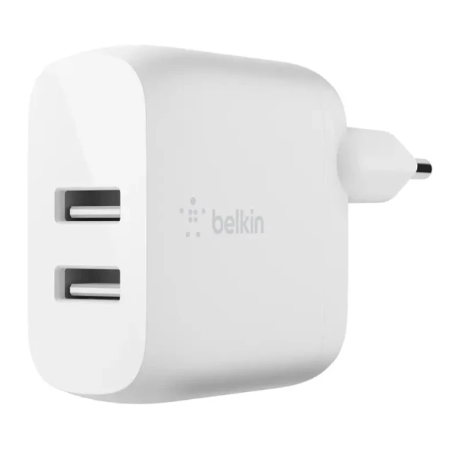Зарядное устройство Belkin Home Charger 24W Dual USB 2.4A White (WCB002VFWH) Зарядное устройство Belkin Home Charger 24W Dual USB 2.4A White (WCB002VFWH)