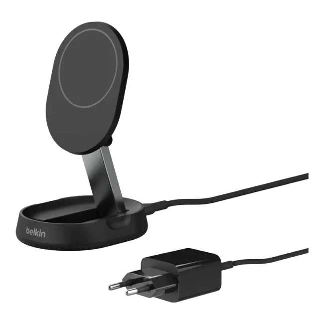 Зарядное устройство беспроводное Belkin 15Вт Magnetic Stand Qi2 черный (WIA008VFBK)