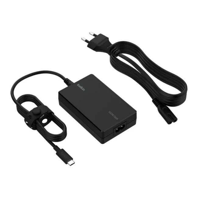 Зарядний пристрій мережевий Belkin 100Вт USB-С GAN PD PPS кабель USB-C 2м чорний OEM (INC016VFBK)