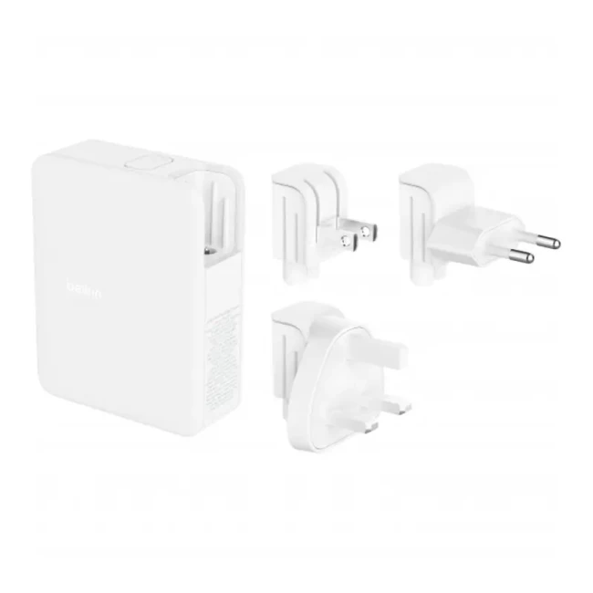 Зарядное устройство сетевое Belkin 140Вт 3хUSB-С GAN PD PPS USB-A белый (WCH014BTWH)
