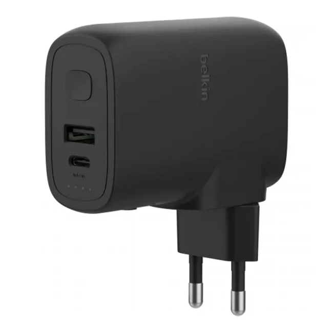 Зарядное устройство сетевое Belkin 25Вт USB-С PD PowerBank 5000мА-ч кабель USB-C к USB-C 1м черный (BPZ003BT1MBK-B6) Зарядное устройство сетевое Belkin 25Вт USB-С PD PowerBank 5000мА-ч кабель USB-C к USB-C 1м черный (BPZ003BT1MBK-B6)