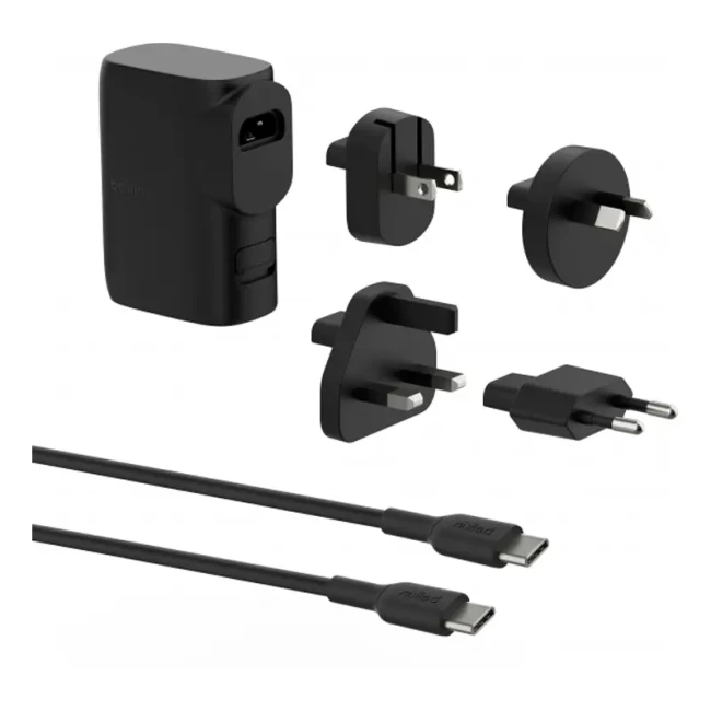 Зарядное устройство сетевое Belkin 25Вт USB-С PD PowerBank 5000мА-ч кабель USB-C к USB-C 1м черный (BPZ003BT1MBK-B6)