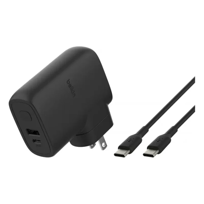 Зарядное устройство сетевое Belkin 25Вт USB-С PD PowerBank 5000мА-ч кабель USB-C к USB-C 1м черный (BPZ003BT1MBK-B6)