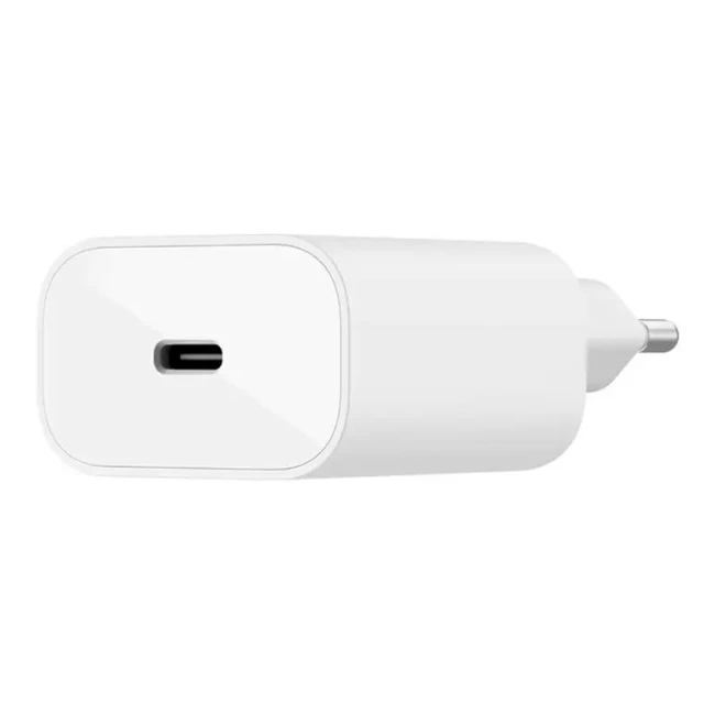 Зарядний пристрій мережевий Belkin 25Вт USB-С PD PPS кабель USB-С до Lightning 1м PVC білий (WCA004VF1MWH-B5)