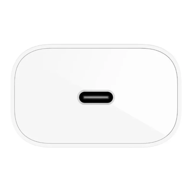 Зарядний пристрій мережевий Belkin 25Вт USB-С PD PPS кабель USB-С до Lightning 1м PVC білий (WCA004VF1MWH-B5)