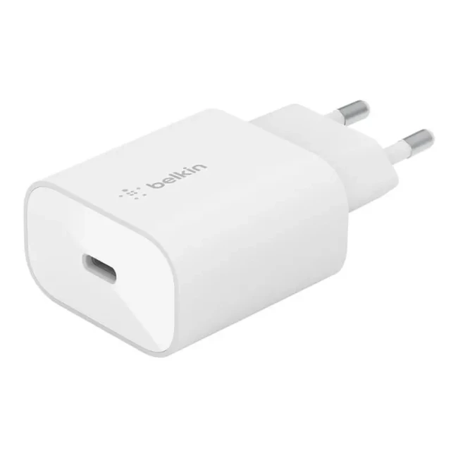 Зарядное устройство сетевое Belkin 25Вт USB-С PD PPS кабель USB-С к USB-C 1м PVC белый (WCA004VF1MWH-B6)