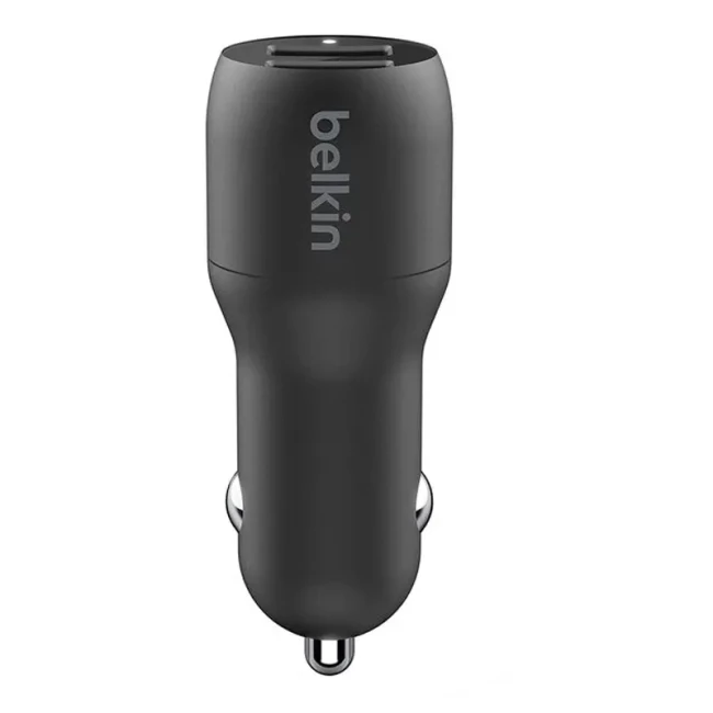 Автомобильное зарядное устройство Belkin Car Charger 24W Dual USB-A USB-A - USB-C 1м Black (CCE001BT1MBK)
