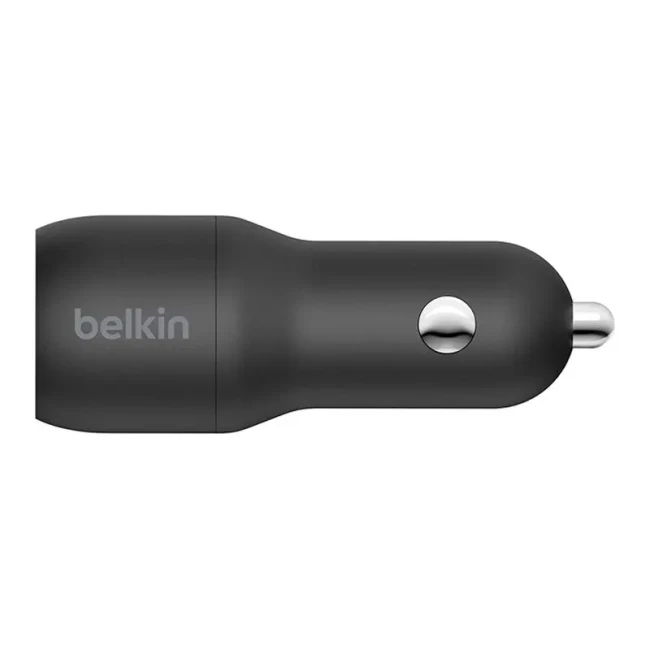 Автомобильное зарядное устройство Belkin Car Charger 24W Dual USB-A USB-A - USB-C 1м Black (CCE001BT1MBK)