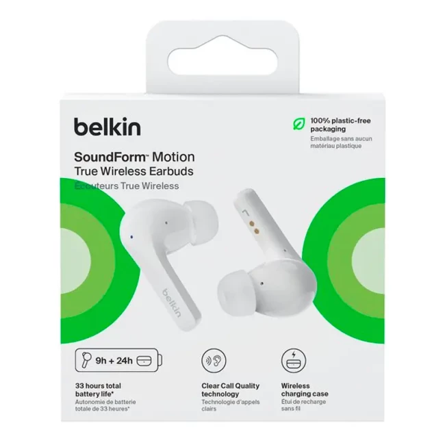 Навушники TWS Belkin Soundform Motion True Wireless білий (AUC010BTWH)