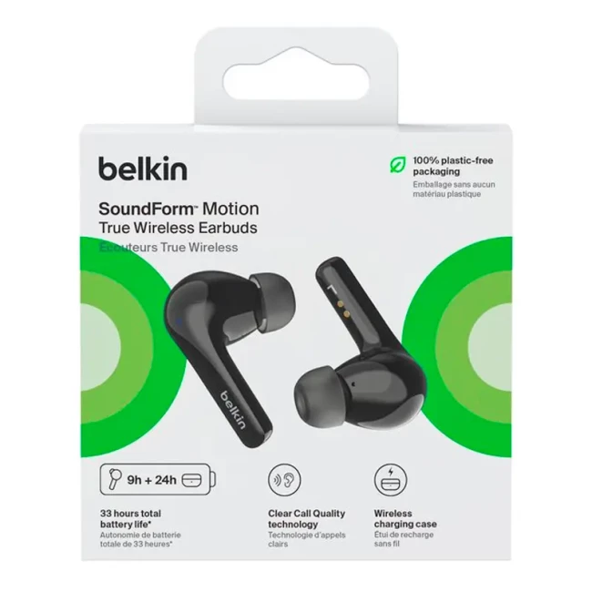 Навушники TWS Belkin Soundform Motion True Wireless чорний (AUC010BTBK)