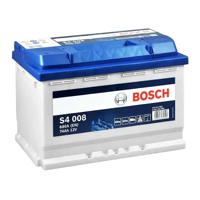 Автомобильный аккумулятор BOSCH S4 008 6CT-74Ah АзЕ (0092S40080)
