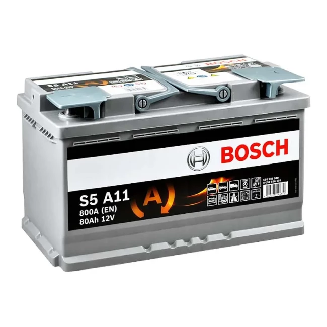 Автомобильный аккумулятор BOSCH S5 A11 6CT-80Ah АзЕ (0092S5A110)