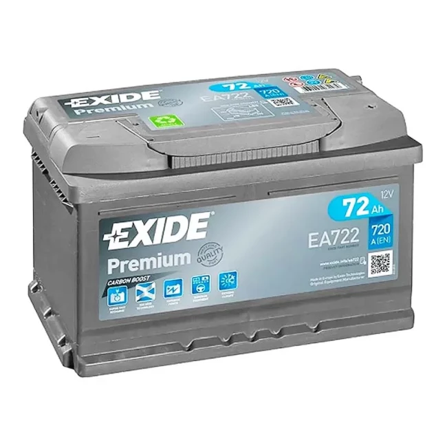 Автомобільний акумулятор EXIDE Premium 6СТ-72Ah АзЕ (EA722)
