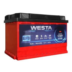 Автомобільний акумулятор WESTA 6CT-78 А АзЕ RED EFB Start-Stop (WEFB7800L3)