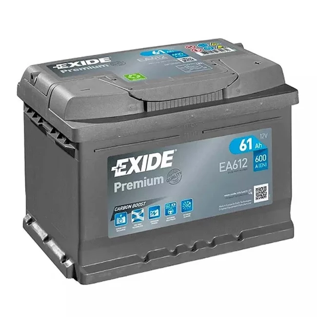 Автомобільний акумулятор EXIDE Premium 6СТ-61Ah АзЕ (EA612)