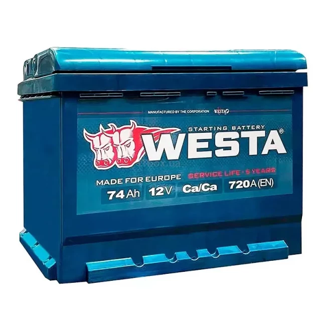 Автомобильный аккумулятор WESTA 6CT-74Ah АзЕ (WPR740)
