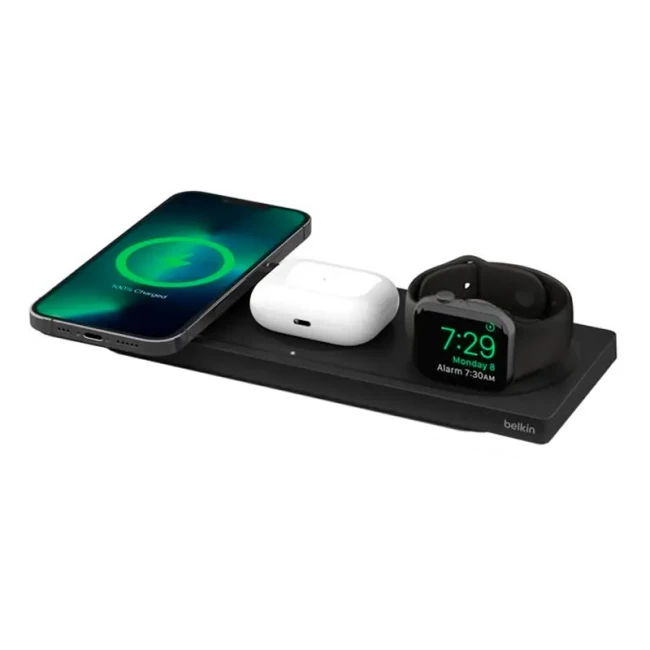 Беспроводное зарядное устройство Belkin 3in1 MagSafe black (WIZ016VFBK)