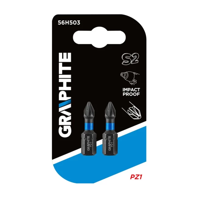 Биты GRAPHITE ударные PZ1 x 25 мм 2 шт (56H503)