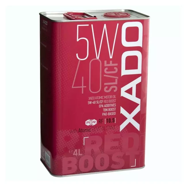 Моторное масло Xado Atomic Oil Red Boost SL/CF 5W-40 4л (XA26206)