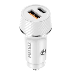 Автомобільний зарядний пристрій AMIO USB-A + USB-C 20W (03878) (038789)