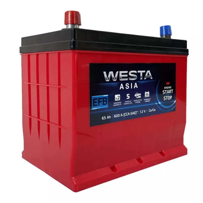 Автомобильный аккумулятор WESTA 6CT-65Ah EFB Asia Аз (WAE651)