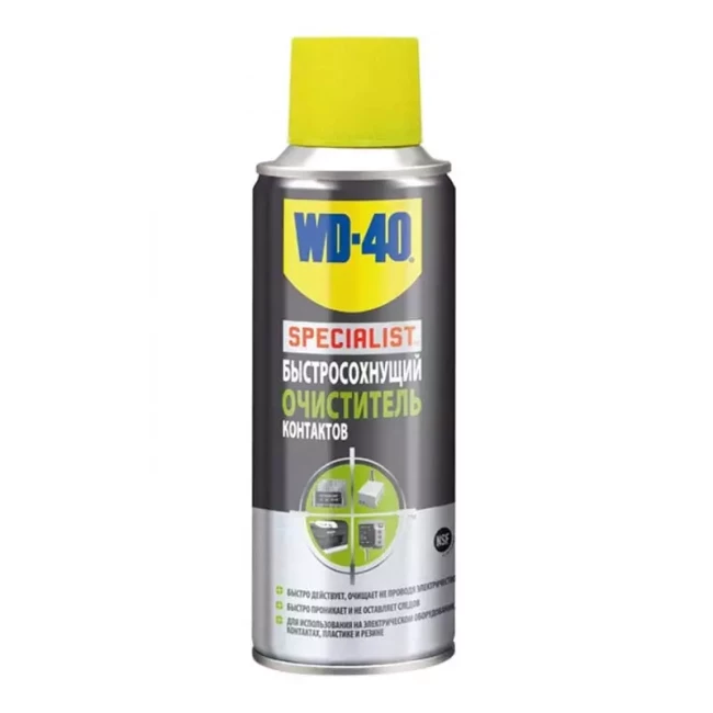 Быстросохнущий очиститель контактов WD-40 SPECIALIST 200 мл Быстросохнущий очиститель контактов WD-40 SPECIALIST 200 мл