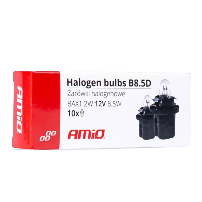 Галогенные лампочки AMiO B8.5D 12V BAX1.2W 10 шт. (03371)