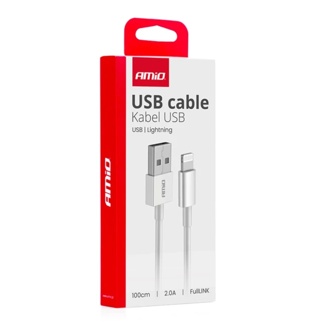 Кабель AMiO FullLINK USB-A - Lightning 2A 100см (03895/038956)