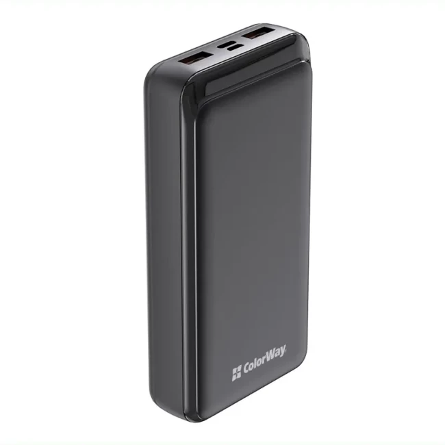 Внешний аккумулятор ColorWay Slim 20000mAh Black (CW-PB200LPD2BK)