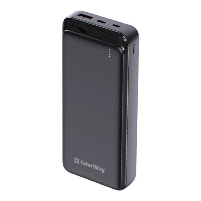 Внешний акамулятор ColorWay Slim 20000mAh Black (CW-PB200LPG3BK-PD) Внешний акамулятор ColorWay Slim 20000mAh Black (CW-PB200LPG3BK-PD)