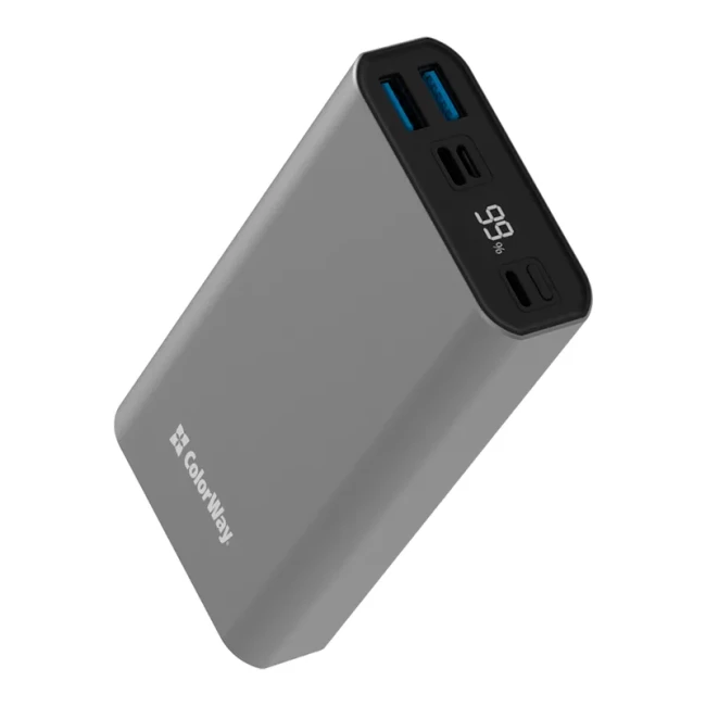 Универсальная мобильная батарея ColorWay 20000mAh Gray (CW-PB200LPH3GR-PDD)