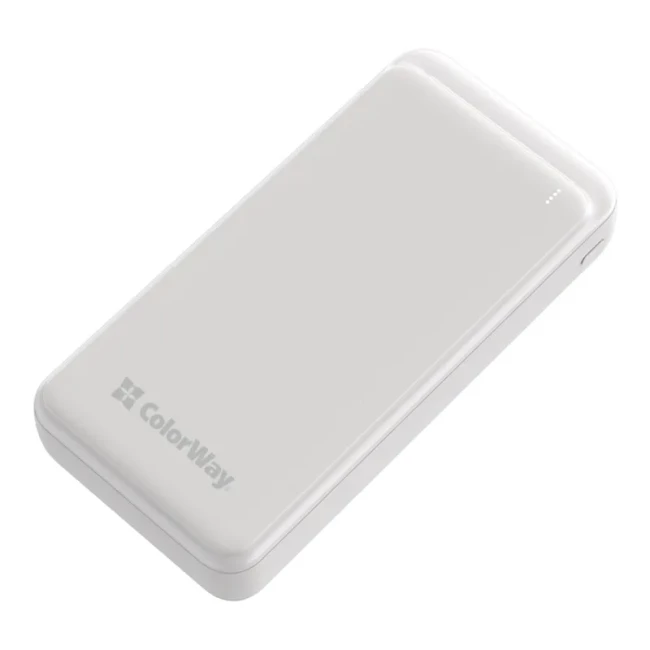 Универсальная мобильная батарея ColorWay Slim 20000mAh White (CW-PB200LPG3WT-PD)