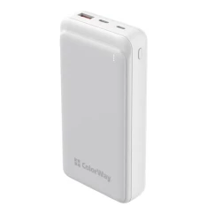 Универсальная мобильная батарея ColorWay Slim 20000mAh White