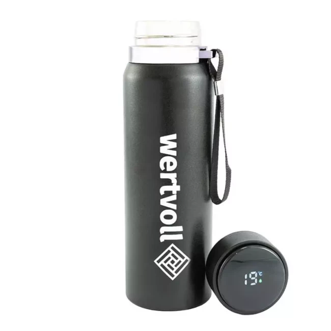 Термос Wertvoll DREAM 800 мл SS Digital Sensor t °C чорний (RX-7001BK)