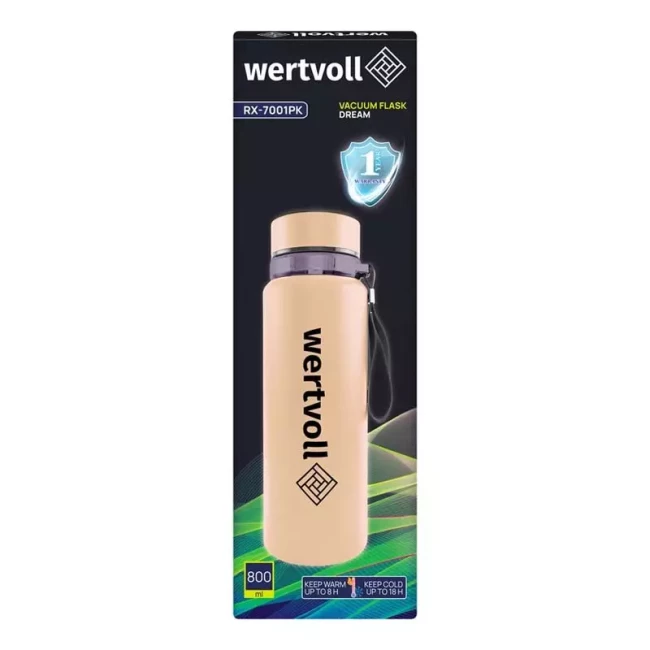 Термос Wertvoll DREAM 800 мл SS Digital Sensor t °C рожевий (RX-7001PK)