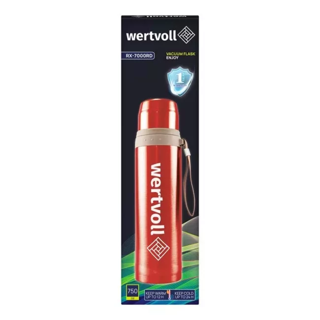 Термос Wertvoll ENJOY 750 мл SS червоний (RX-7000RD)