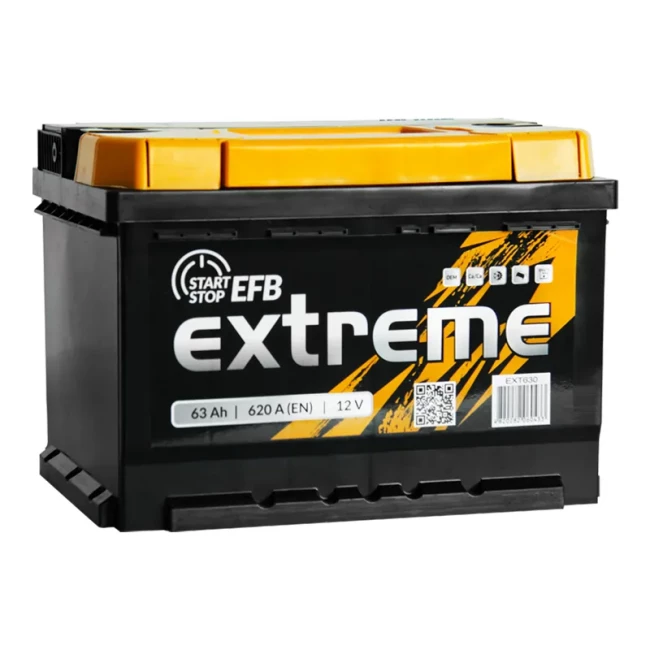 Автомобильный аккумулятор EXTREME 6CT-63Аh EFB АзЕ (EEFB630)