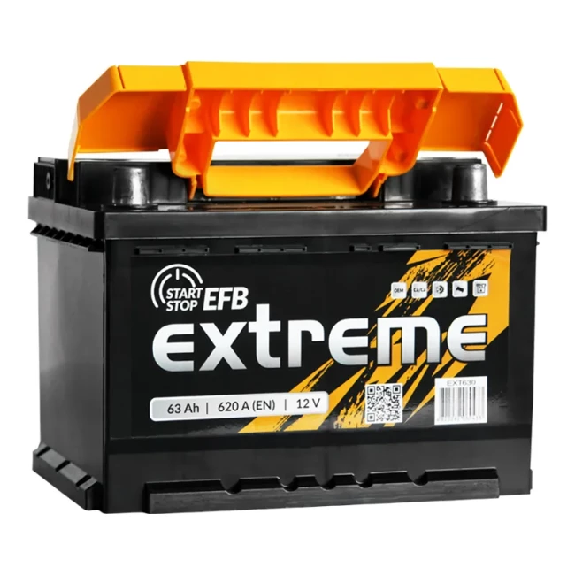 Автомобильный аккумулятор EXTREME 6CT-63Аh EFB АзЕ (EEFB630)