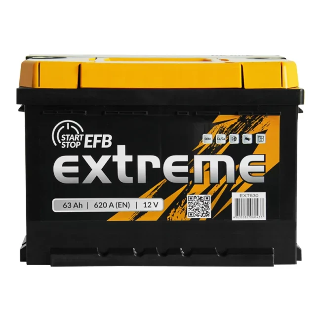 Автомобильный аккумулятор EXTREME 6CT-63Аh EFB АзЕ (EEFB630)