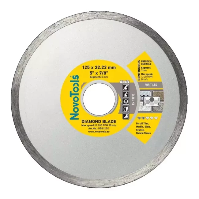 Алмазный круг NovoTools Basic 125 мм*5 мм*22,23 мм Плитка (DBB125/C) (134170) Алмазный круг NovoTools Basic 125 мм*5 мм*22,23 мм Плитка (DBB125/C) (134170)
