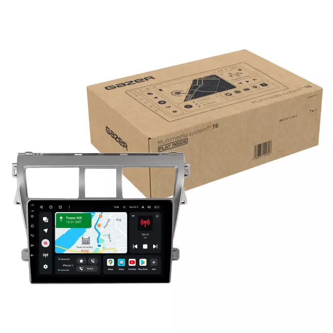 Мультимедийная автомобильная система Gazer T6009-XP90V для Toyota Vios 2 (XP90) 2007-2013 78572