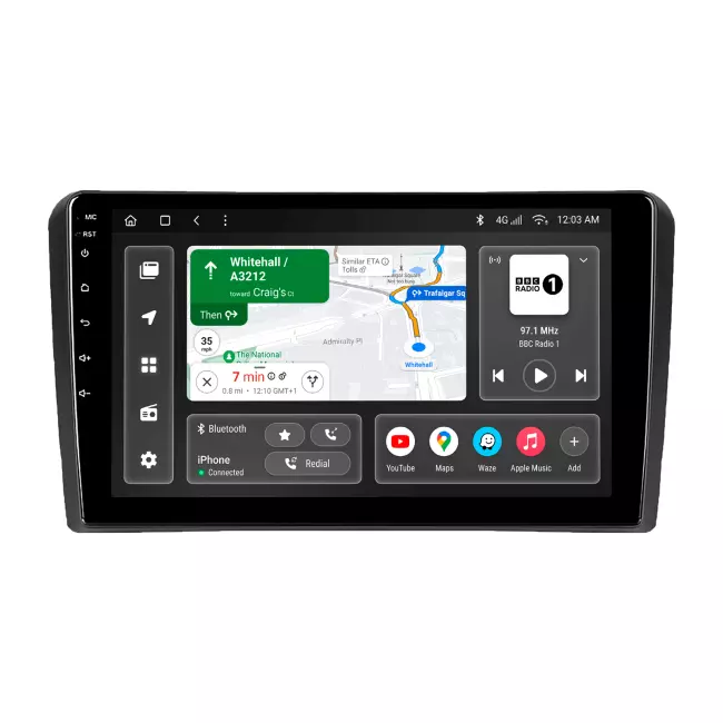 Мультимедийная автомобильная система Gazer T6009-8P PRO MAX для Audi A3 2 2003-2013, S3 2 2006-2012, RS3 1 2011-2012 37668