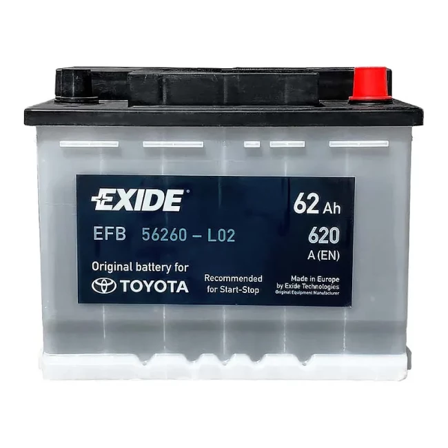 Автомобильный аккумулятор EXIDE EFB 6CT-62Ah Start-Stop АзЕ (56050/56260-L02)