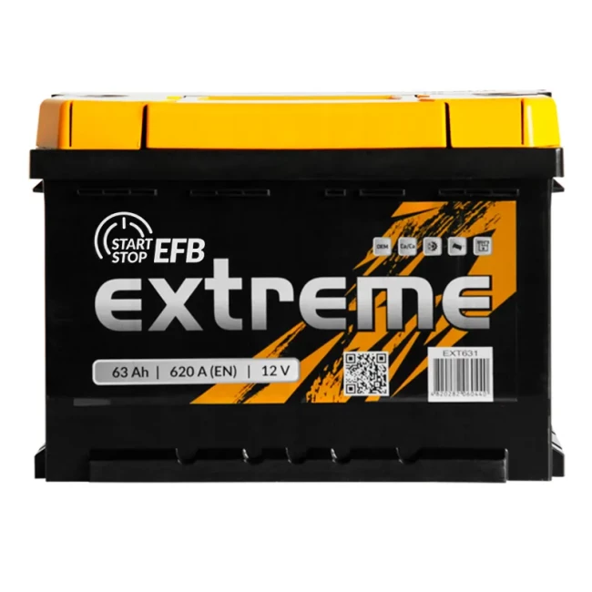 Автомобильный аккумулятор EXTREME 6CT-63Аh EFB Аз (EEFB631)